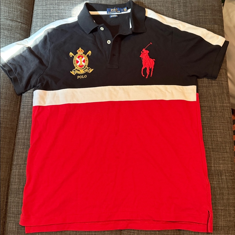 Ralph Lauren Polo Shirt in Black, Red, and White